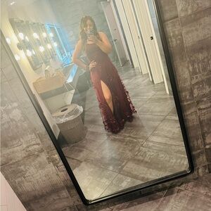 Lulu's Burgundy Lace Dress